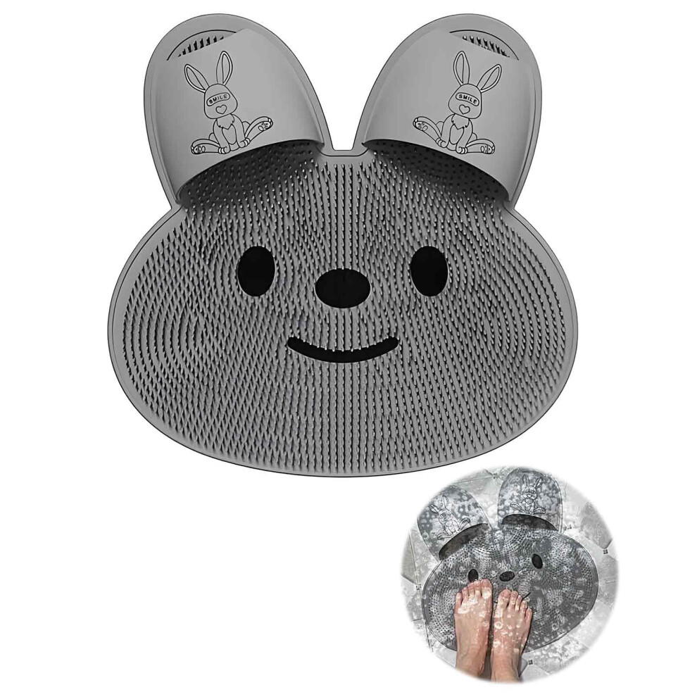 Silicone Shower Foot Scrubber Mat with NonSlip Suction Cups for Deep Cleaning and Gentle Exfoliation