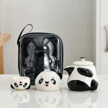 Kung Fu Tea Set Ceramic Teapot and Teacup Travel Gift Set with Carrying Case