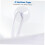 Bath Pillow with SlipResistant Suction Cups, Inflatable Spa Neck Support, Breathable Mesh, White 4