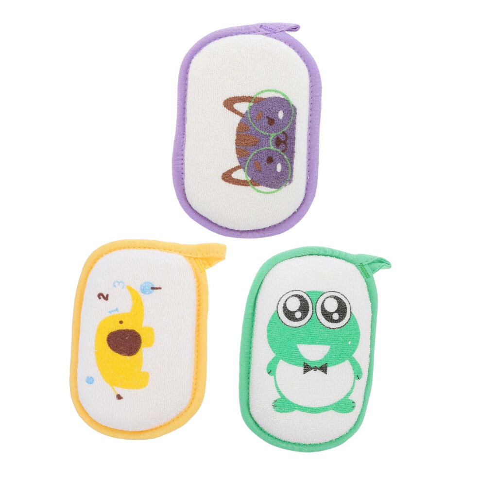 Bath Sponge Set for Newborns Soft Cartoon Shower Scrubber Gentle Baby Skin Care and Exfoliating