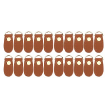 Leaf Shape Design Zipper Pull Genuine Leather Gold Ring Stitching Rounded Edges Multi Purpose Replacement DIY Handicraft Decoration Soft And