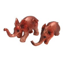 Statua da collezione per la decorazione della casa, statuetta in resina dipinta a mano raffigurante un elefante africano che non vede il male,