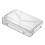 Plastic Storage Bin with Lid, Portable Project Case with Handle, Clear Storage Box for Document and Craft Organization, Stackable Container with 2
