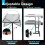 Tattoo Workstation with Adjustable Height, Mobile Locking Wheels and Dual Surface, Black 5