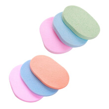 Facial Cleansing Sponge Set Gentle Exfoliating Face Scrubber for Deep Pore and Oil Removal, 6 Pcs Reusable