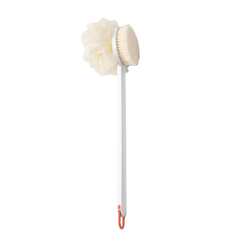 Bath Back Scrubber with Long Handle Soft Bristles for Gentle Deep Cleaning and Exfoliating Skin