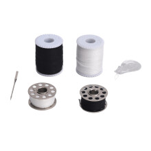 DIY Sewing Kit Metal Spools Iron Bobbins, Transparent Beading Line Organizer Reusable Class 15 Bobbins For Quilting Embroidery Machine Compatible