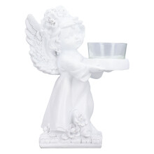 Estátua de Anjo em Resina, Escultura de Querubim Adorável, Material de Resina Sintética, Durável e Fácil de Limpar, Decoração para Ambientes