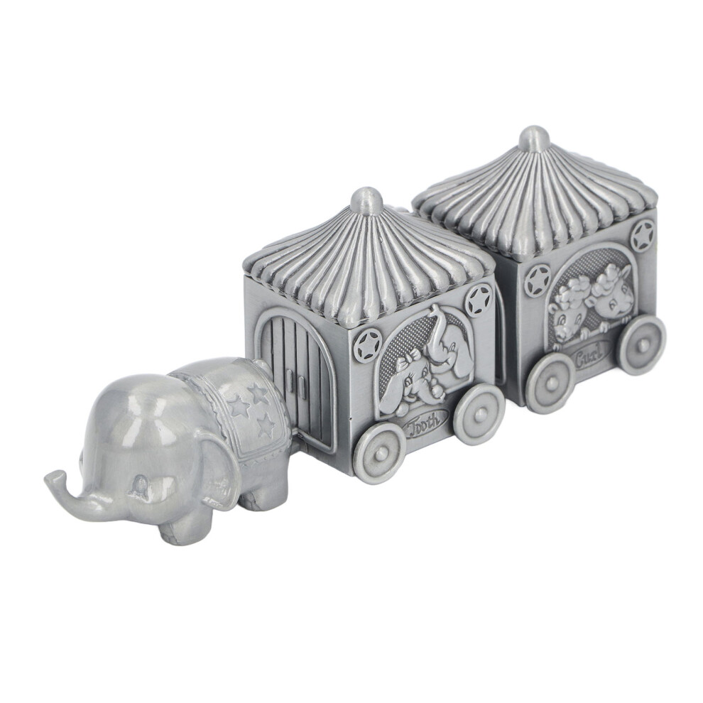 My First Tooth & First Curl Keepsake Teeth Fairy Keepsake Box Exquisite Polishing Handcraft Metallic Floral Engraved Durable Alloy Material Elegant