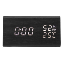 Réveil LED, volume sonore réglable, double alarme, fonction snooze, mode jour de la semaine, affichage de la température, ports de chargement USB,