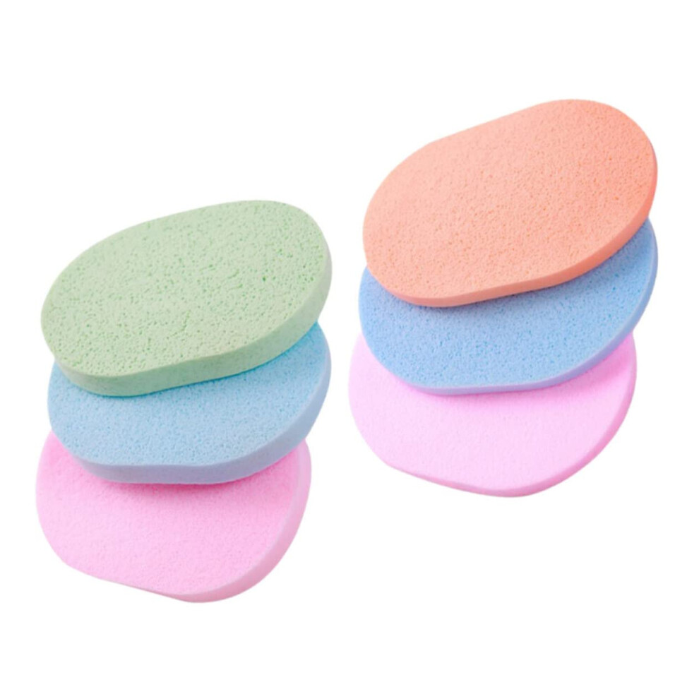 6pcs Facial Cleansing Sponge for Sensitive Skin, Gentle Exfoliating Makeup Removal Pads