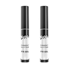 2 Pièces Fard À Paupières Poudre Pigment Paillettes Fixation Gel