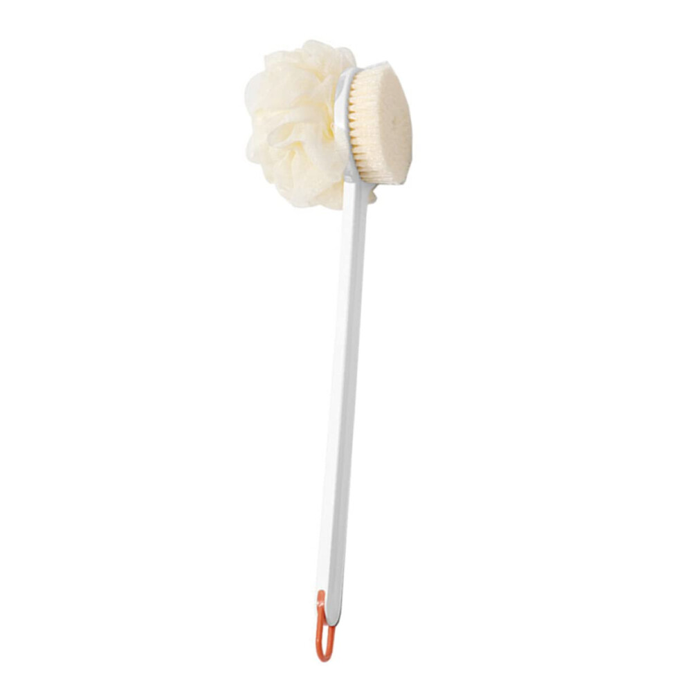 Long Handle Bath Brush with Soft Bristles, Dual Sided Body Scrubber for Gentle Exfoliation and Deep Cleaning