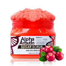 Alpha Arbutin AHA BHA Body Scrub with Sugar, AntiAcne, AntiWrinkle, Deep Hydration, 18 Oz