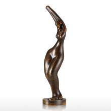 Statuetta in resina con personaggi astratti, scultura yoga dipinta e lucidata a mano di alto valore collezionistico per soggiorno, camera da letto,