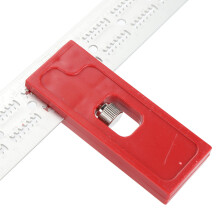Woodworking Edge Ruler With Fixator Adjustable Measuring Tool Precision Measurement Aluminum Construction For Scribing And Positioning Woodworking