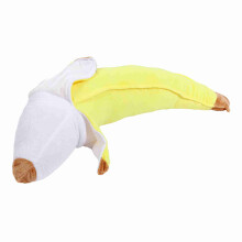 Plüsch-Quietschspielzeug in Bananenform – lustig und interaktiv, robust, bissfest, aus weichem Plüsch, vielseitig verwendbar, z. B. als Kissen