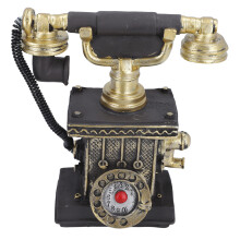 Nostalgický dekorativní akcentový kus Vintage rotační telefonní pryskyřičná ozdoba Retro stolní telefon Všestranný dekorativní akcent