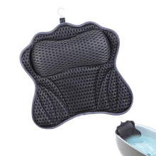 Bath Pillow with 4D Air Mesh, Ergonomic Head and Neck Support, Six Suction Cups for Spa and Home