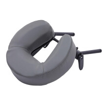 Massage Table Face Cradle with UShaped Pillow, Adjustable Aluminum Alloy Headrest, Gray