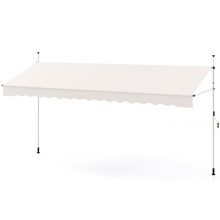 Inklapbare luifel met handmatige bediening 400 x 135 x 210-300 cm moderne verstelbare zonbescherming