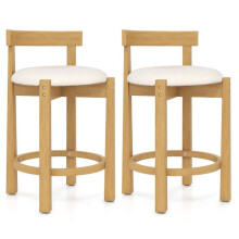Conjunto de 2 bancos de bar 62 x 45 x 78,5 cm assento ergonômico acolchoado