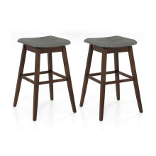 Conjunto de 2 bancos de bar giratórios 50 x 50 x 76 cm conforto ergonômico