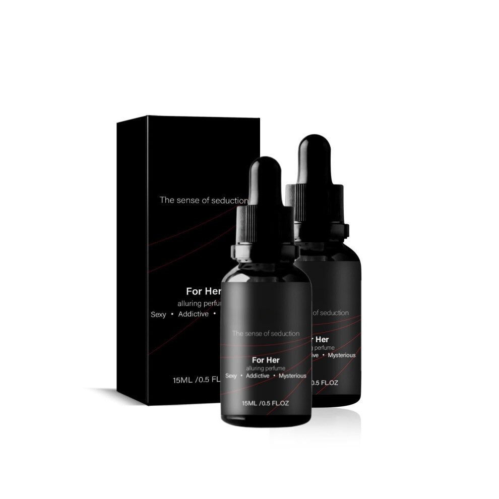 Black Men's Perfume Pheromone Cologne 15Ml Longlasting Fragrance Bottle Travel Size Set Of 2