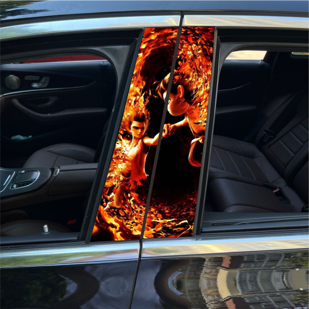 Photos - Other Electrical Equipment  NEW Car Center Pillar Sticker Car Door Pillar Decals Black Wolf Engulfed In Sticker(Nezha 3)