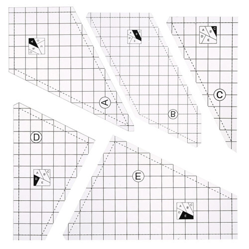 Quilting Ruler Set Clear Acrylic with Accurate Markings for Sewing Patchwork 1