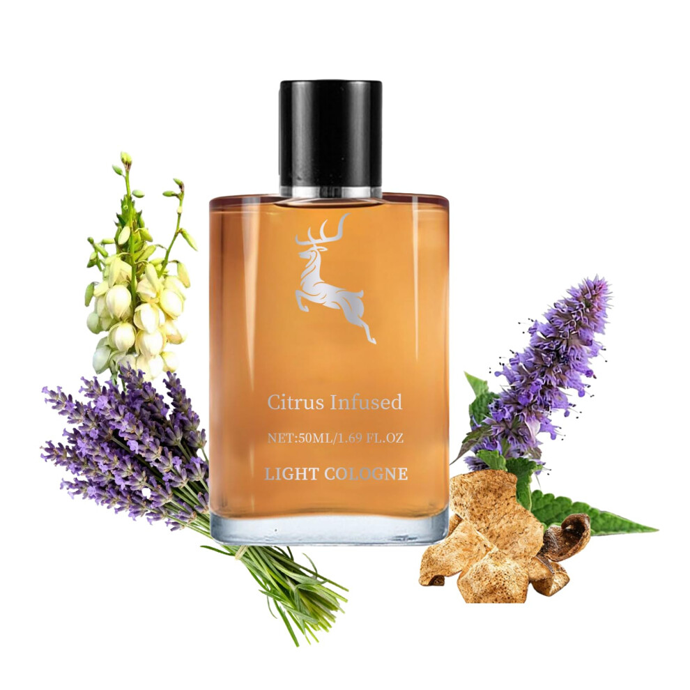 Lavender Men's Cologne With Pheromone Infusion, Longlasting Citrus Patchouli, 1.69Oz For Daily Wear