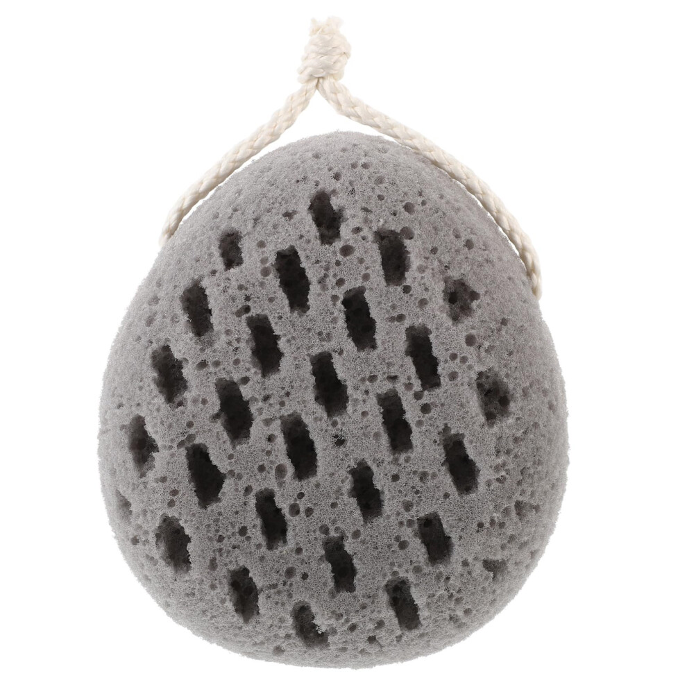 Gray Bath Sponge With Soft Exfoliation And Gentle Massage Back Scrubber For Full Back Reach