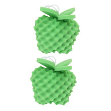 2PCS Fruit Shaped Shower Sponge Soft Bath Scrubber for Gentle Skin Exfoliation Kids Friendly