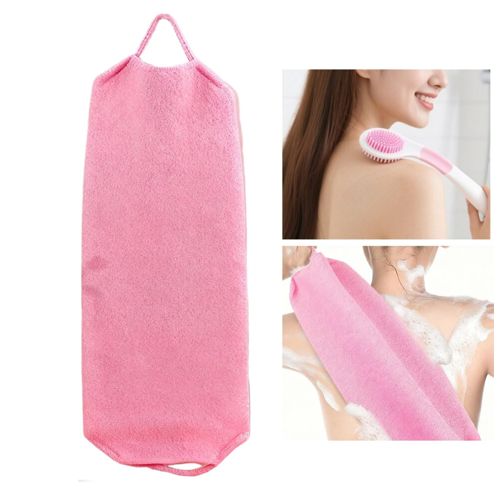 Body Scrub Towel and Back Scrubber for Shower with Handles, DoubleSided Exfoliating Cloth, Machine Washable