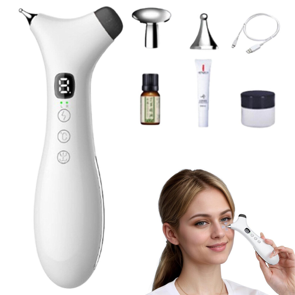 Black 4 In 1 Jaw Massager With Heat Vibration Therapy Facial Sculpting Device For Tmj Relief Face Neck