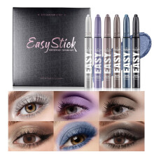 Eyeshadow Stick Set Waterproof LongLasting Creamy Eye Makeup Kit with Natural and Shimmer Shades