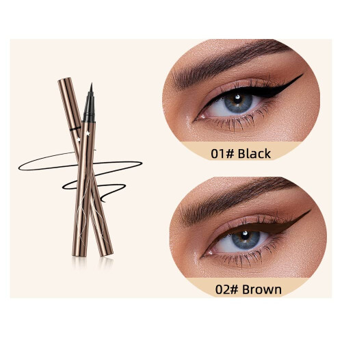 Waterproof Winged Eyeliner Stamp Pen with QuickDrying Smudge Proof Formula Black 1