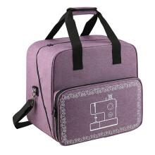 Sewing Machine Case Bag DustProof 600D Oxford Tote with Shoulder Strap and Padded Handles Purple
