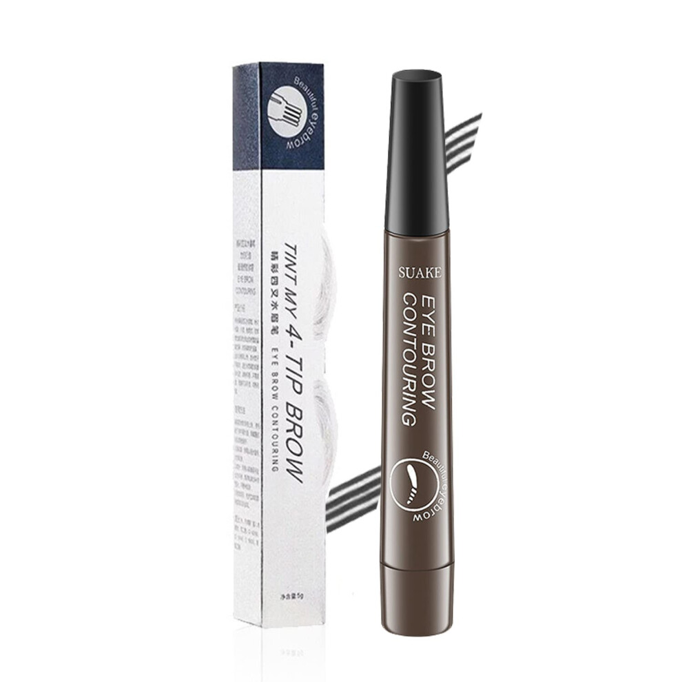 Microblading Eyebrow Pen Waterproof Fork Tip Pencil for Natural Hairlike Strokes Long Wear