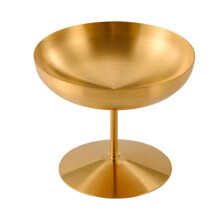 Retro Stainless Steel Dessert Cups with Foot Design for Elegant Ice Cream and Pastry Serving