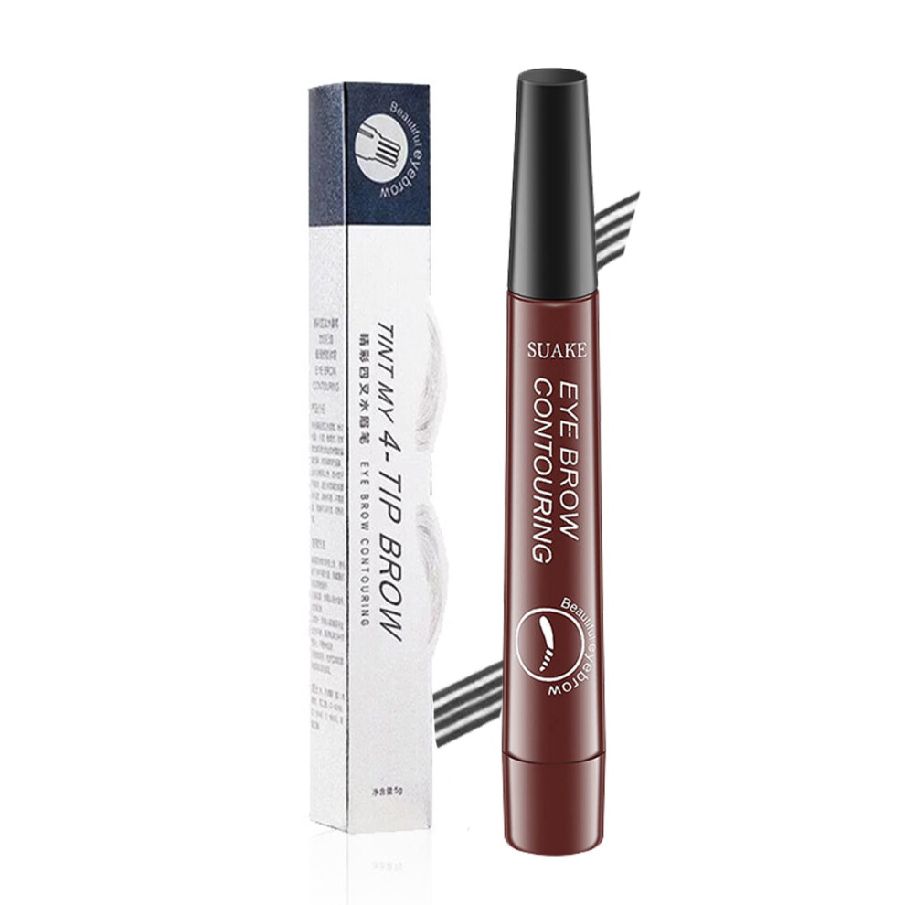 Waterproof Microblading Eyebrow Pen Fork Tip Pencil for Natural Hairlike Strokes Long Lasting Wear