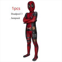 (Deadpool3 Jumpsuit, 150(Fit 140-150cm)) Kids Superhero Deadpool Child Cosplay Costume Swords Kids Jumpsuit Costume For Children Halloween Suit