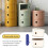 Round Bedside Table with Sliding Doors, Large Storage, Modern Nightstand for Small Spaces 3