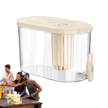 Water Dispenser for Fridge 4.5L with Tap and Filter, Large Leakproof Juice Container