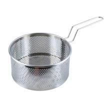 Stainless Steel French Fry Basket with Handle for Kitchen Cooking, Small Stackable Easy Clean