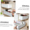 Wall Mounted Storage Rack with PullOut Bin, SelfAdhesive Organizer for Kitchen and Bathroom 2
