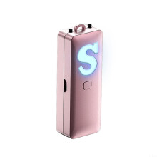 Wearable Air Purifier Necklace with 28M Negative Ion Output, 99% PM5 Filtration, Pink Rechargeable