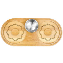 Wooden Margarita Salt Rimmer with Double Tray for Cocktails and Parties