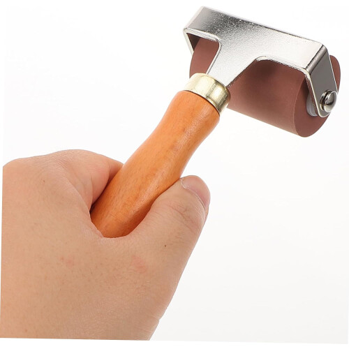 Printmaking Roller with Smooth Ink Distribution, Rubber Brayer with Ergonomic Wood Handle for DIY 2