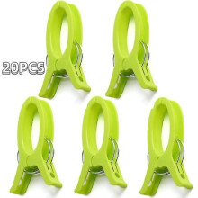 20 PCS Beach Towel Clips Plastic Quilt Laundry Sun Lounger Clothes Clips